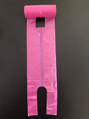 টি শার্ট শপিং ব্যাগ রোল অফিস এবং বাড়ির ব্যবহার, গোলাপী এবং বেগুনি, টেবিল ট্র্যাশ ক্যান